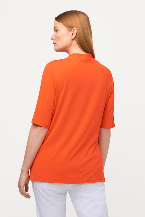 T-Shirt, Kelchkragen, V-Ausschnitt, Halbarm