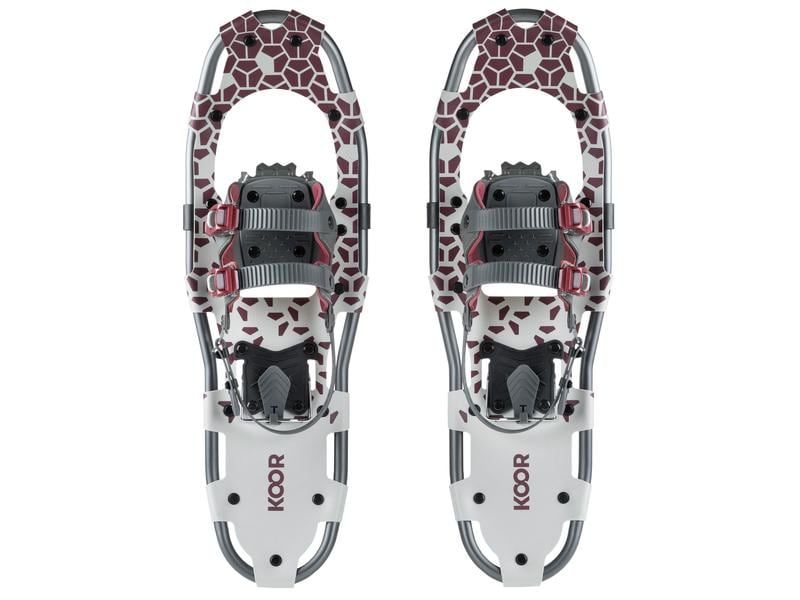 KOOR Schneeschuh Lumi Flex L/XL Dunkelrot Mit Steigeisen aus Manganstahl