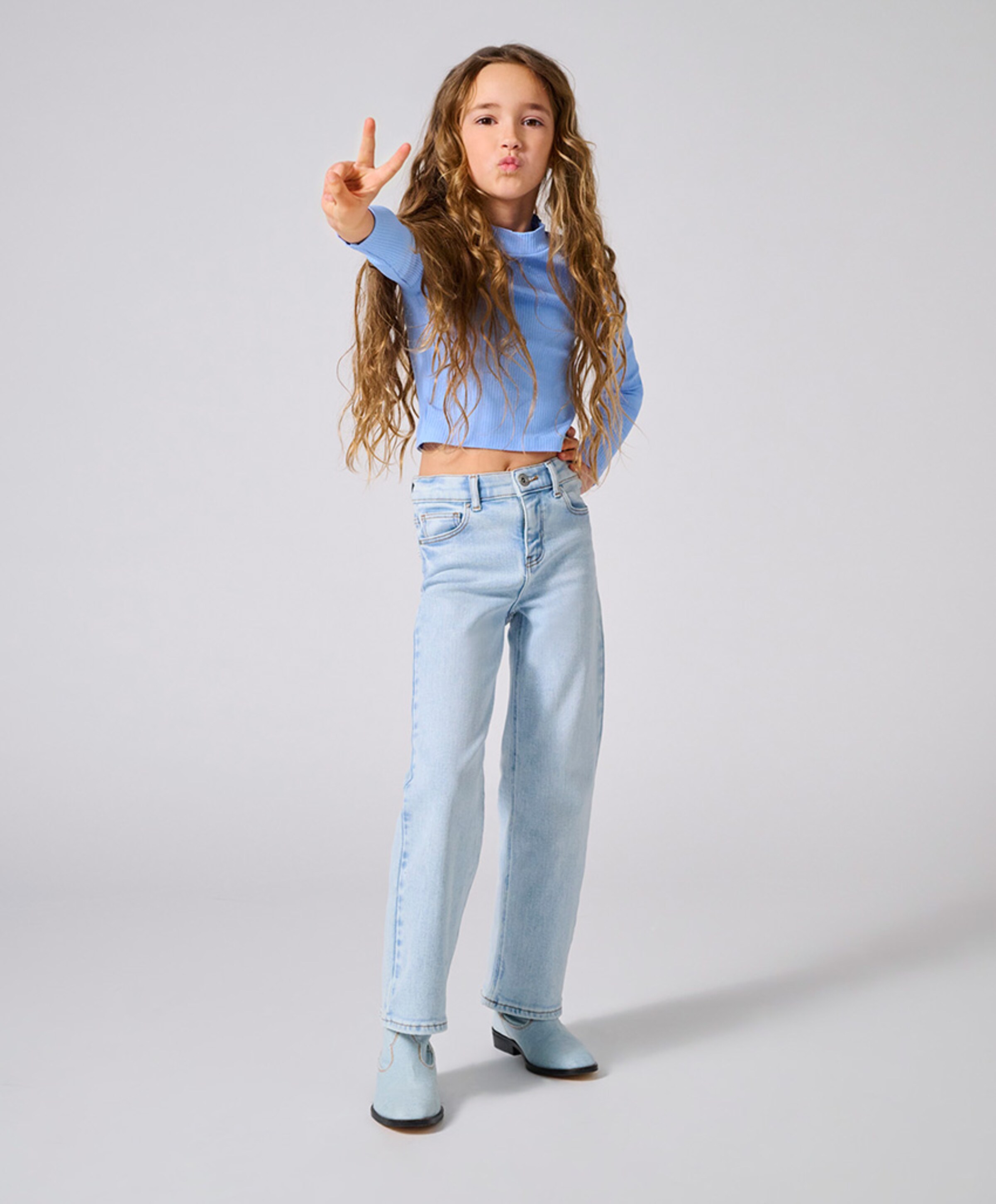 Only KOGJUICY LIFE WIDE LEG DNM DIA547 N meisjes jeans blauw