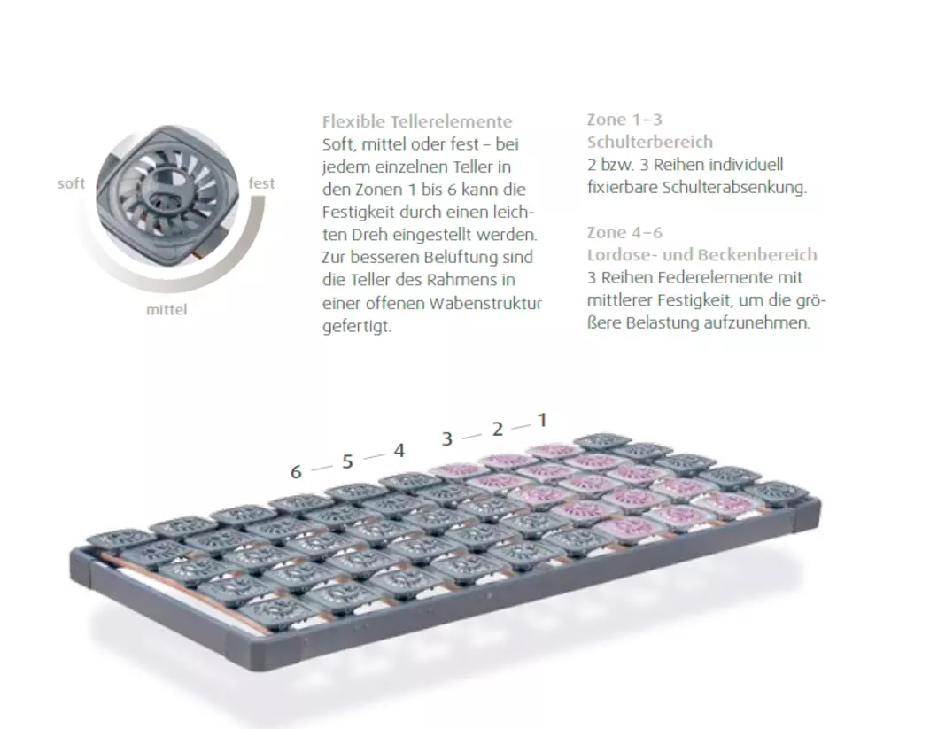 Lattenrost, unverstellbar Premium Flex 500
