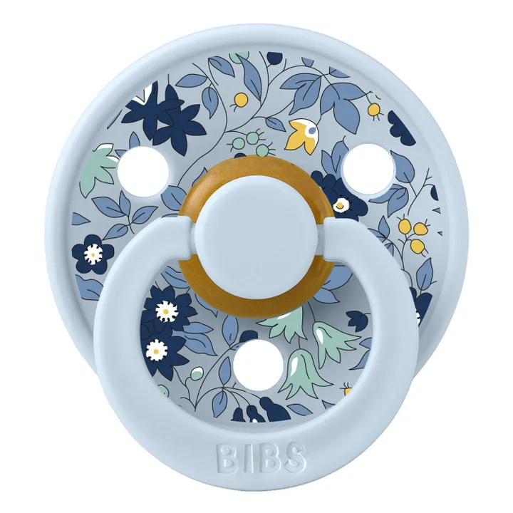 Bibs Tétines en caoutchouc naturel Bibs x Liberty - Set de 2 | Bleu ciel