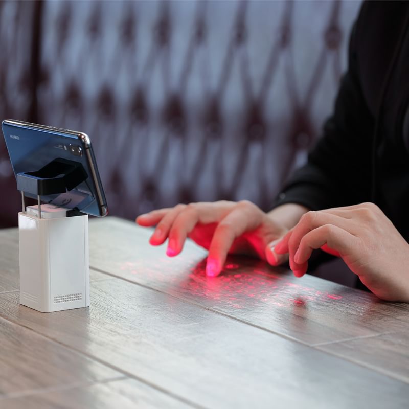 HOMTEC - USB oplaadbaar Bluetooth projectie virtueel toetsenbord