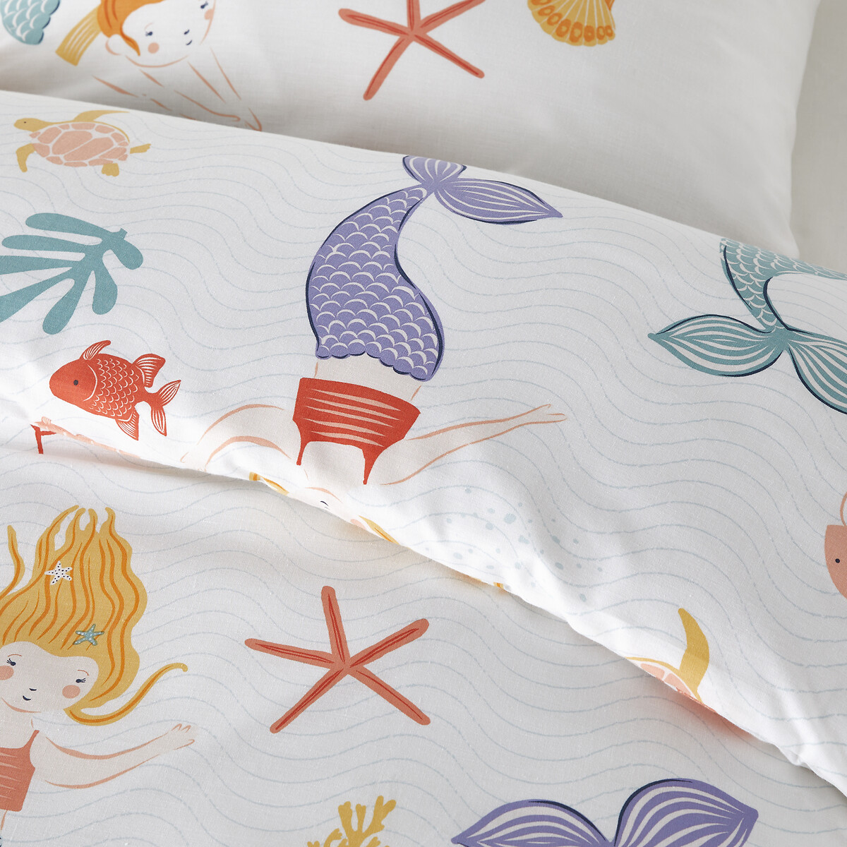 SO'HOME<br>Cama Tergal, fronha quadrada, Sereia