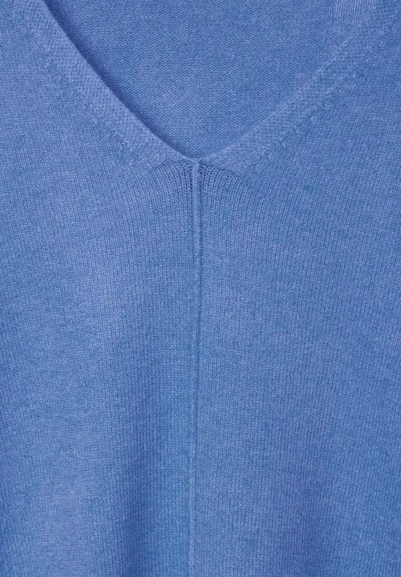 Cosy Strickpullover - water blue melange