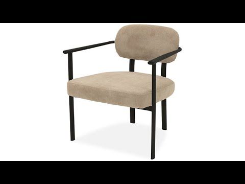 Fauteuil Wave Beige - Black Indra B65 x D67 x H75 cm