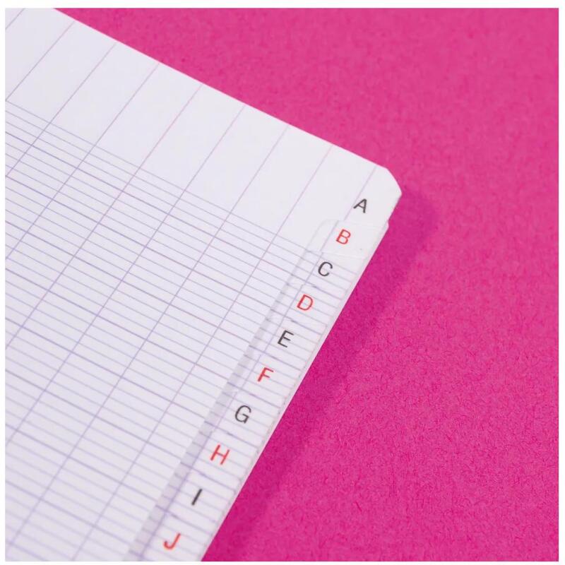 Répertoire reliure intégrale 11x17 cm 100 pages grands carreaux - Assortis