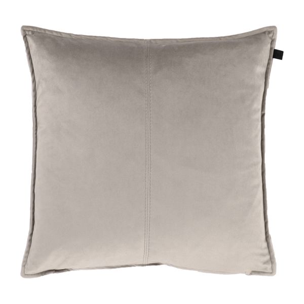 Overseas Middlestitch Kussen - 60 x 60 cm– Velours – Beige