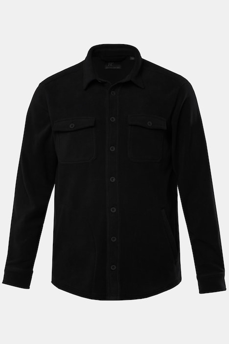 JP 1880 Fleece-Overshirt, Langarm, Kentkragen, bis 8 XL