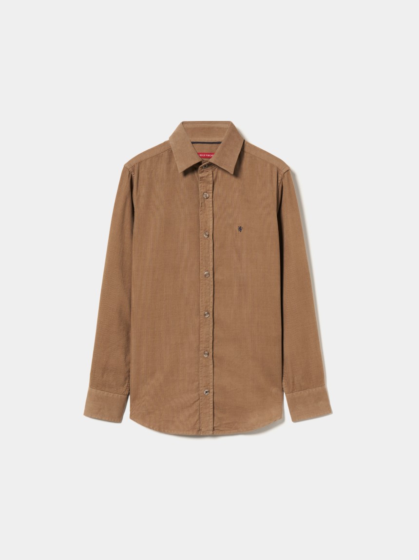 Camisa de bombazine em algodão