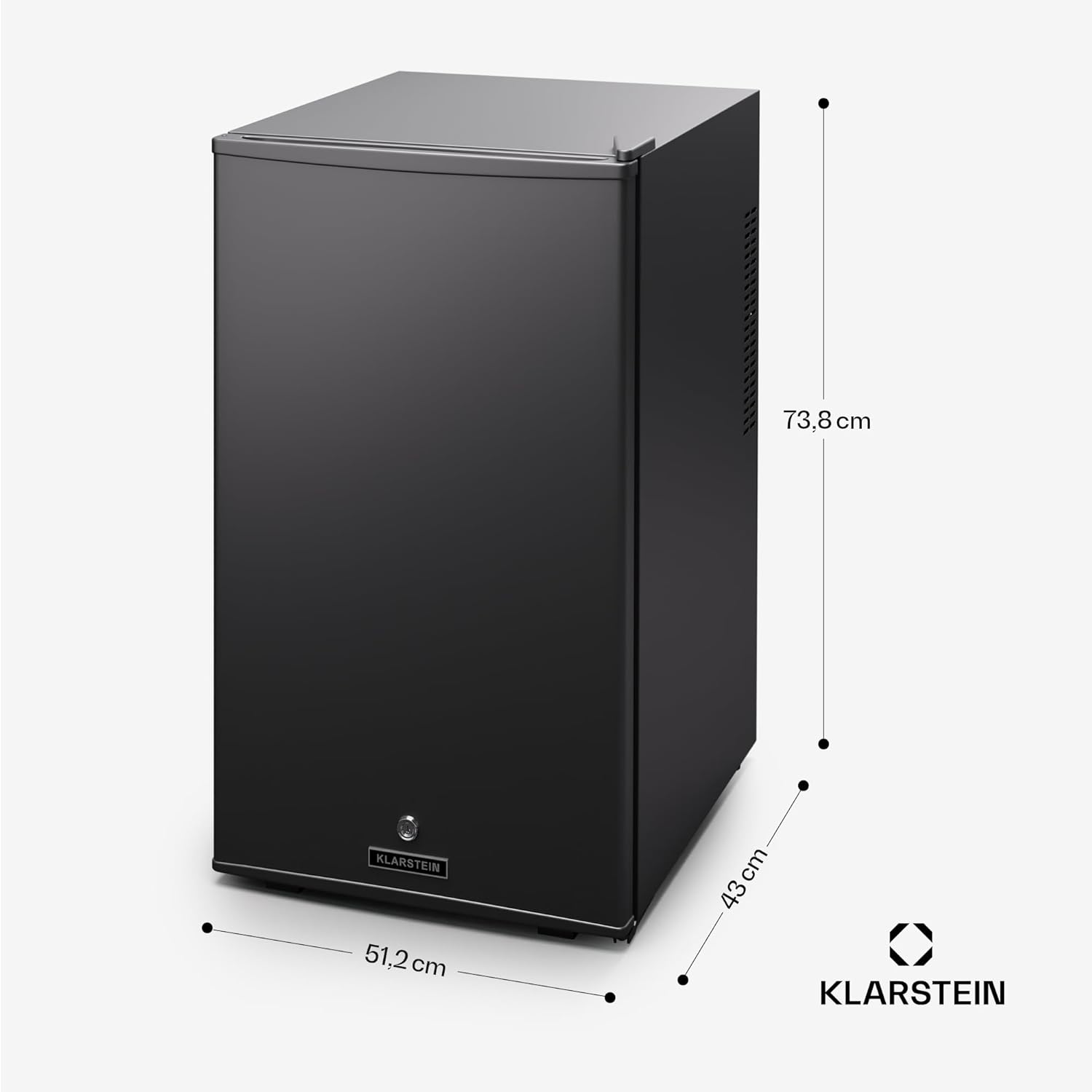 Klarstein Mini réfrigérateur et congélateur intérieur 68 L, réfrigérateur à étagères réglables