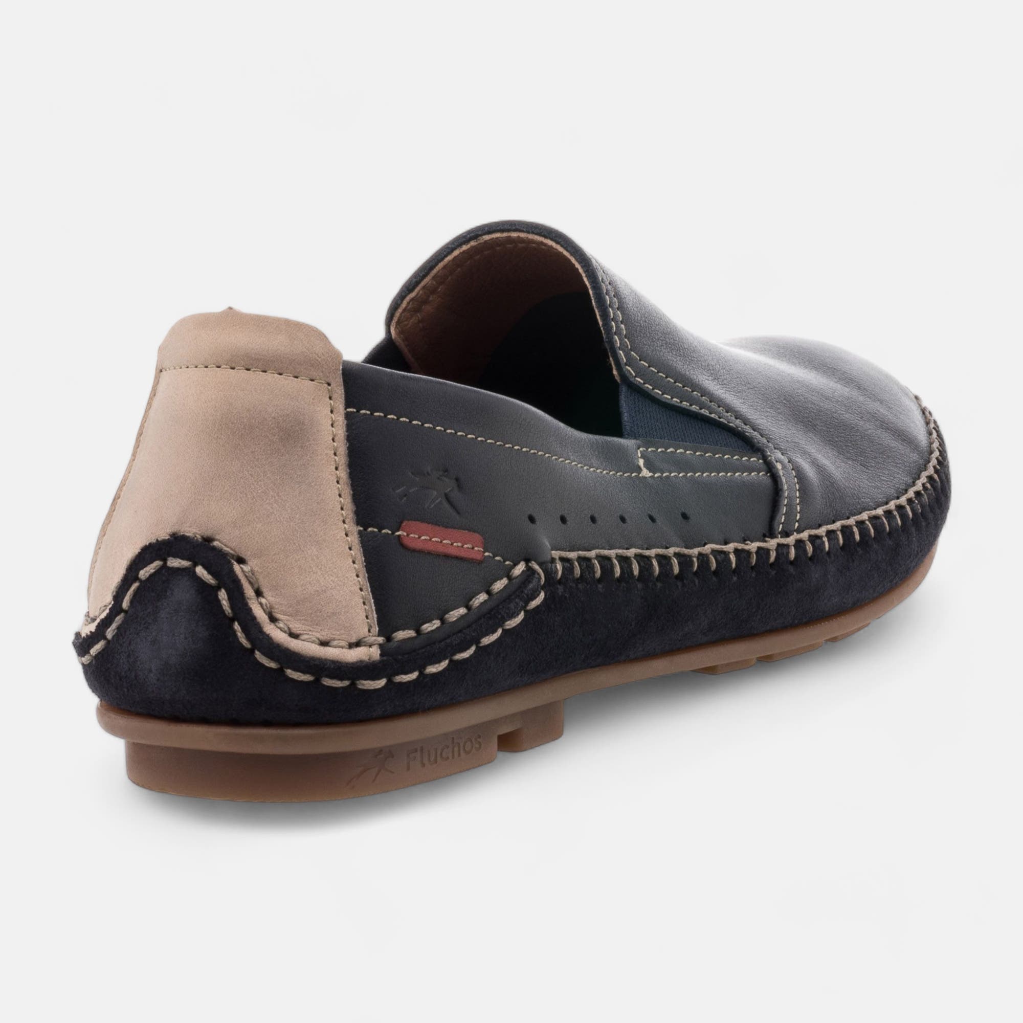 Mocassins Homme en cuir bleu marine