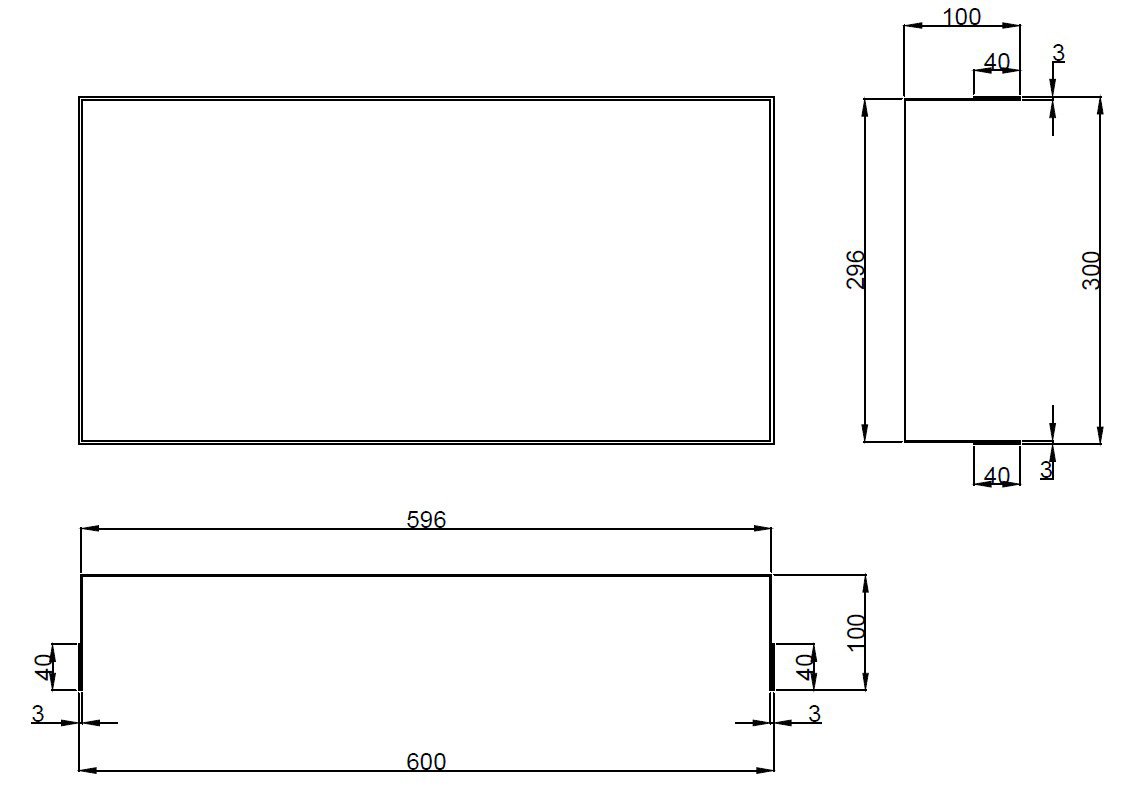 Hotbath &More frameless inbouwnis 30x60x10cm wit mat