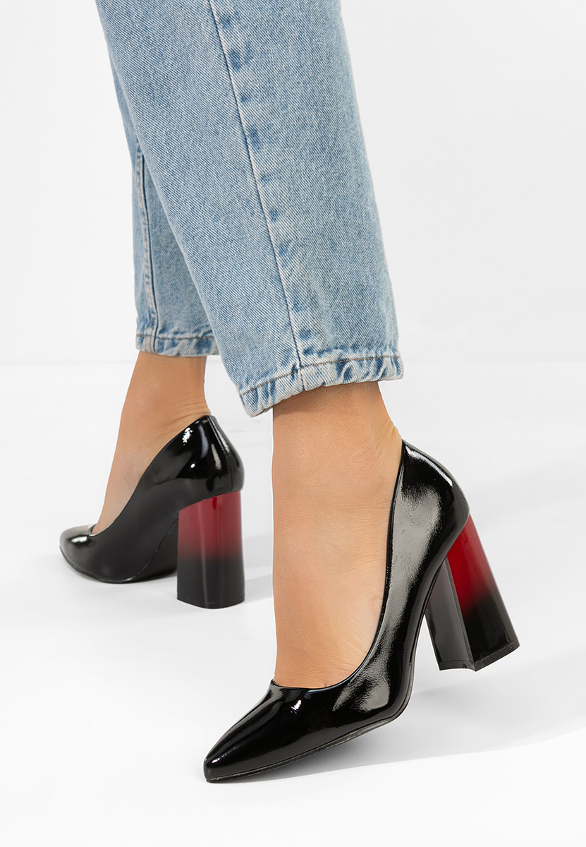 Chaussures à talon épais noirs Emmelia V2