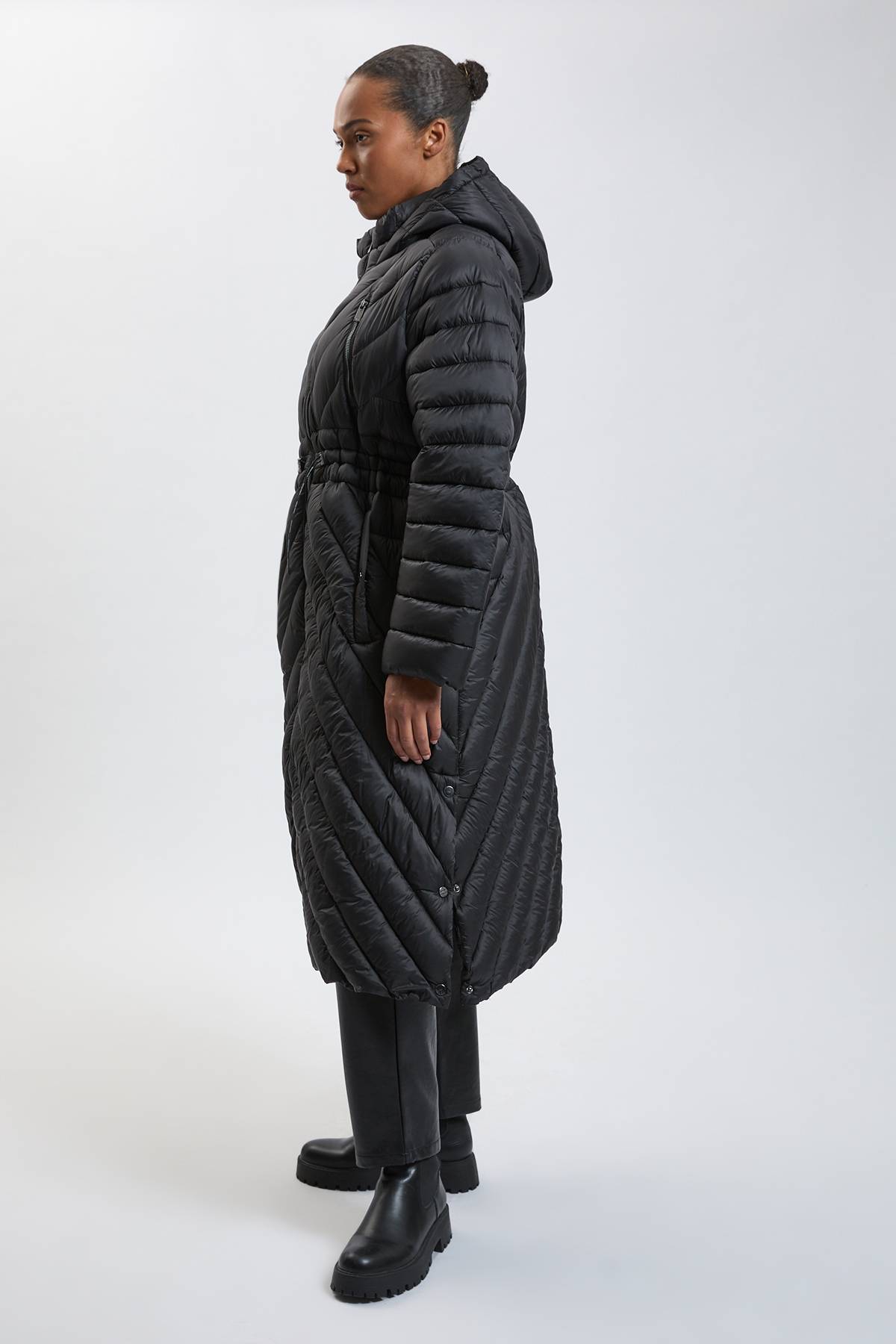 KarenMillen Manteau Léger Grande Taille Longueur Genou Pliable