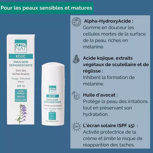 Cytolnat - Creme de Iluminador Anti-Manchas Escuras com Ácido Kójico