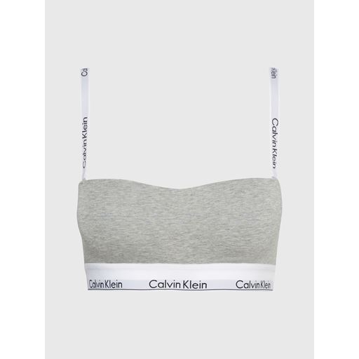 Calvin Klein Lined Bandeau BH, Grey Heather, XL