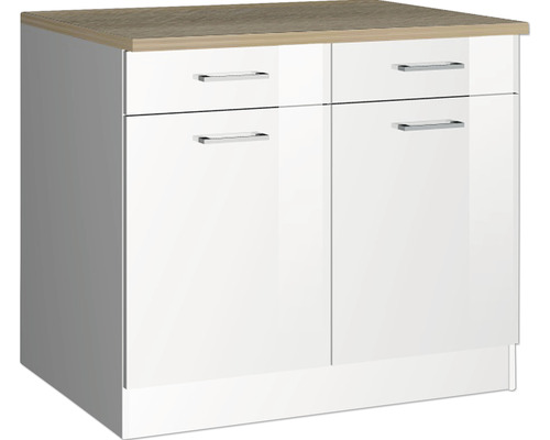 Held Furniture Milan onderkast corpus BxDxH 100x60x85 cm wit hoogglans gedemonteerd