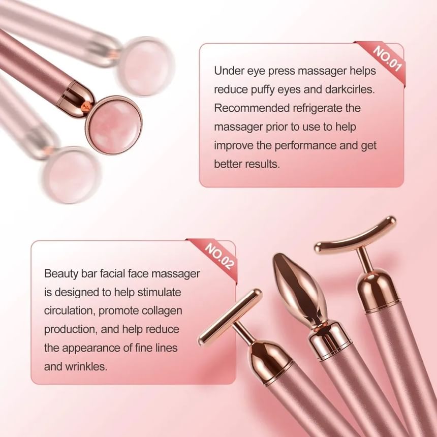 Beautyronics - Elektrische gezichtsmassager met verwisselbare kop