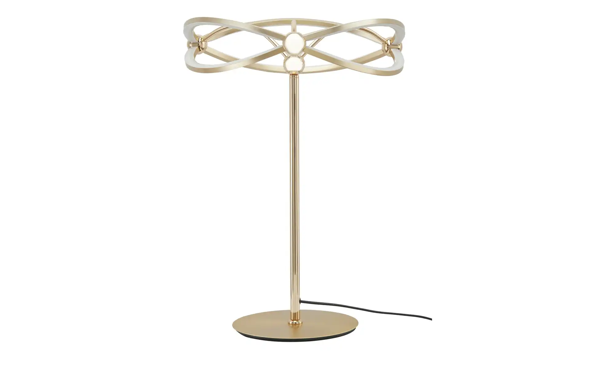 Trio LED-Tischleuchte, messing-matt, geschwungen