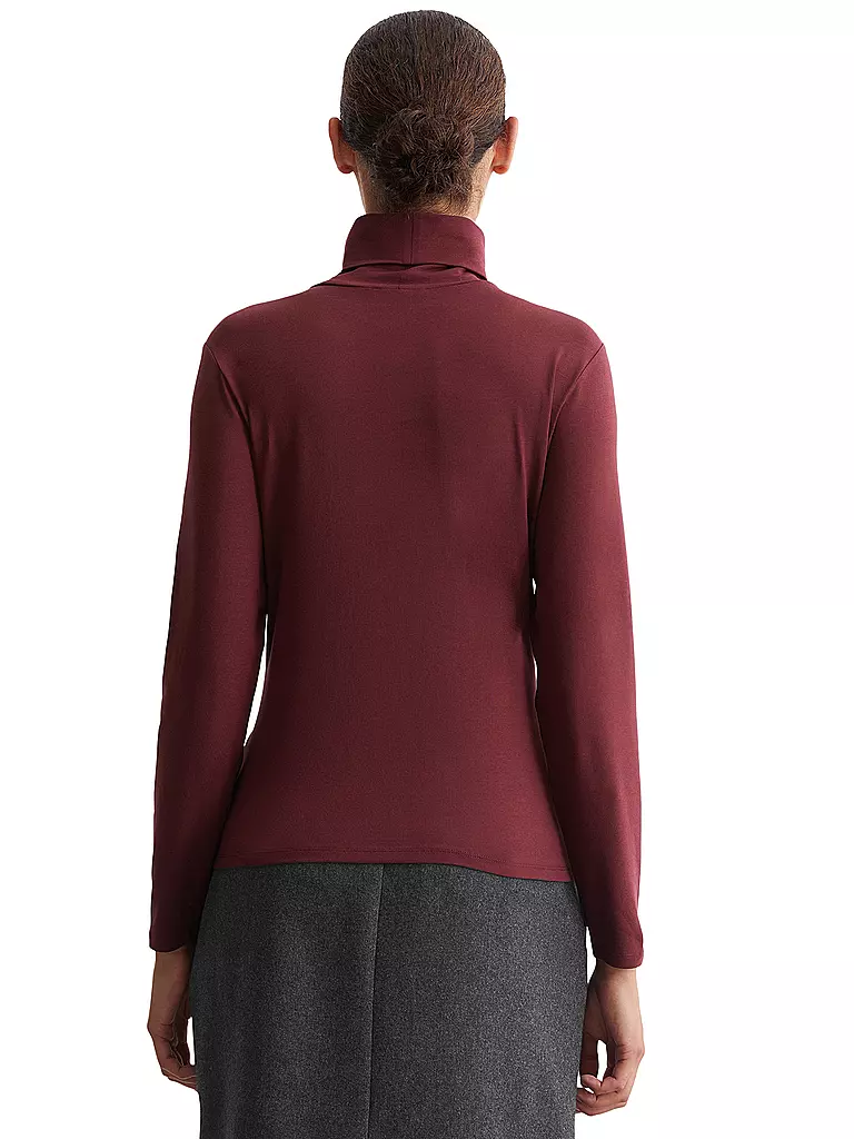 MARC O'POLO Rollkragenpullover dunkelrot