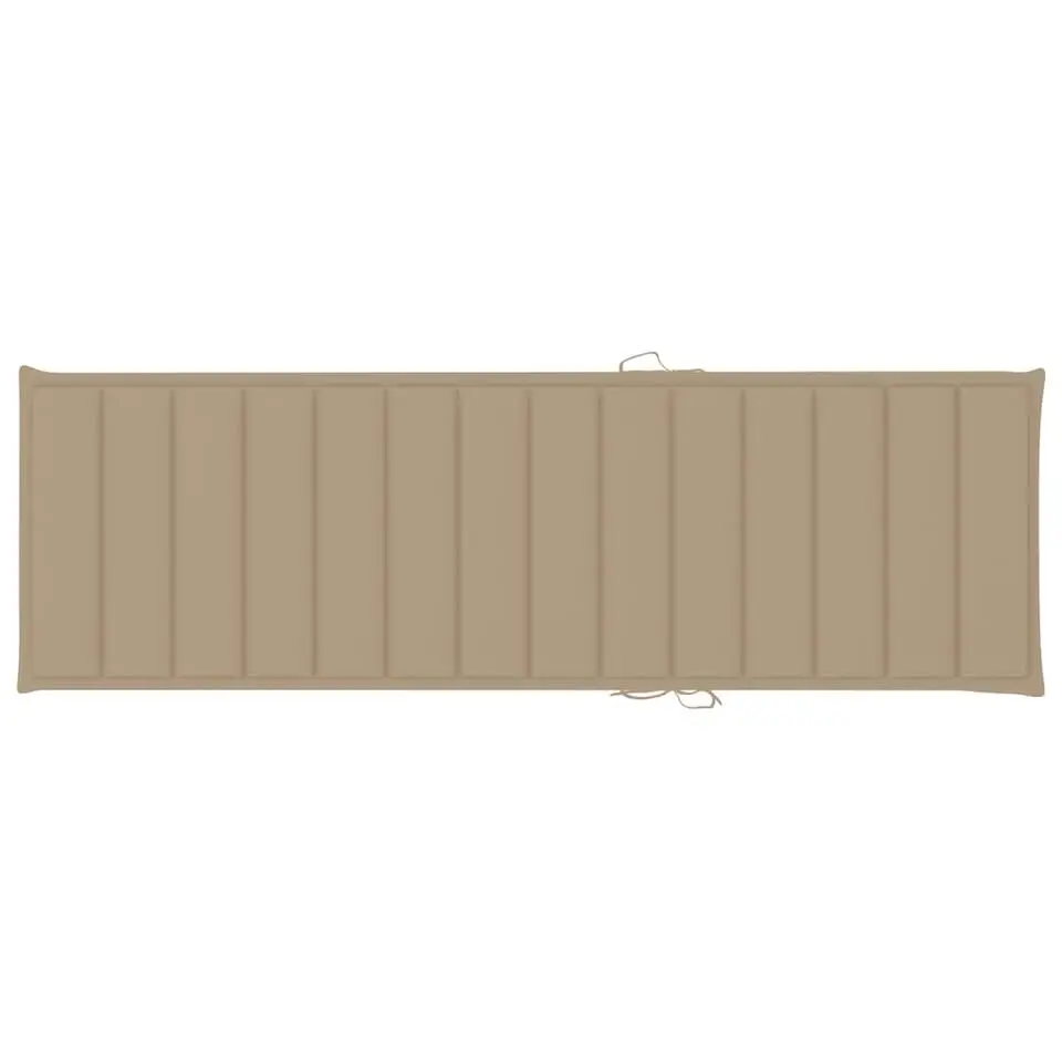 vidaXL - Zonnestoel - Beige - Grenenhout