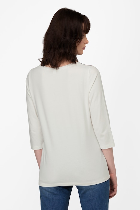 T-Shirt, Anker Print, Rundhals, Halbarm