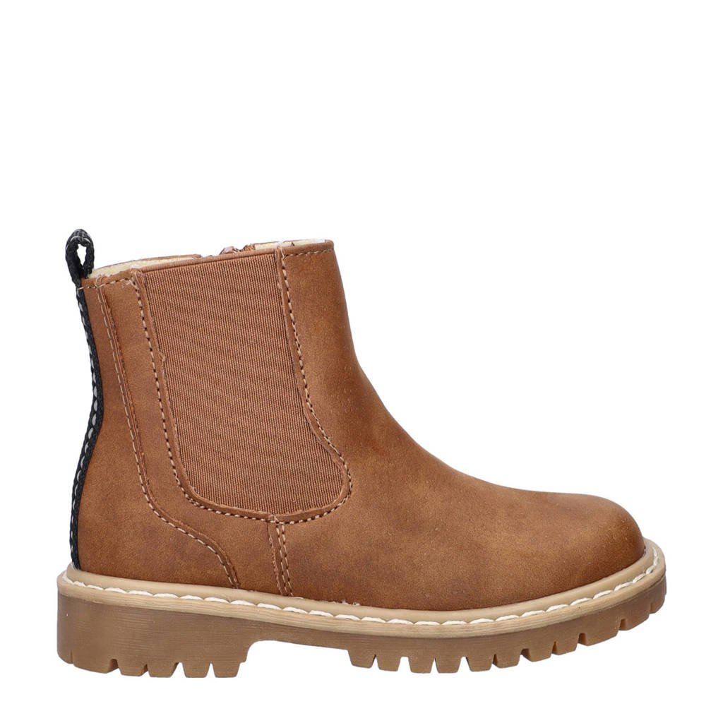 Nelson Kids gevoerde enkelboots cognac