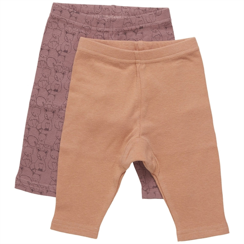 Leggings AOP Print 2-pak Burlwood - Pippi