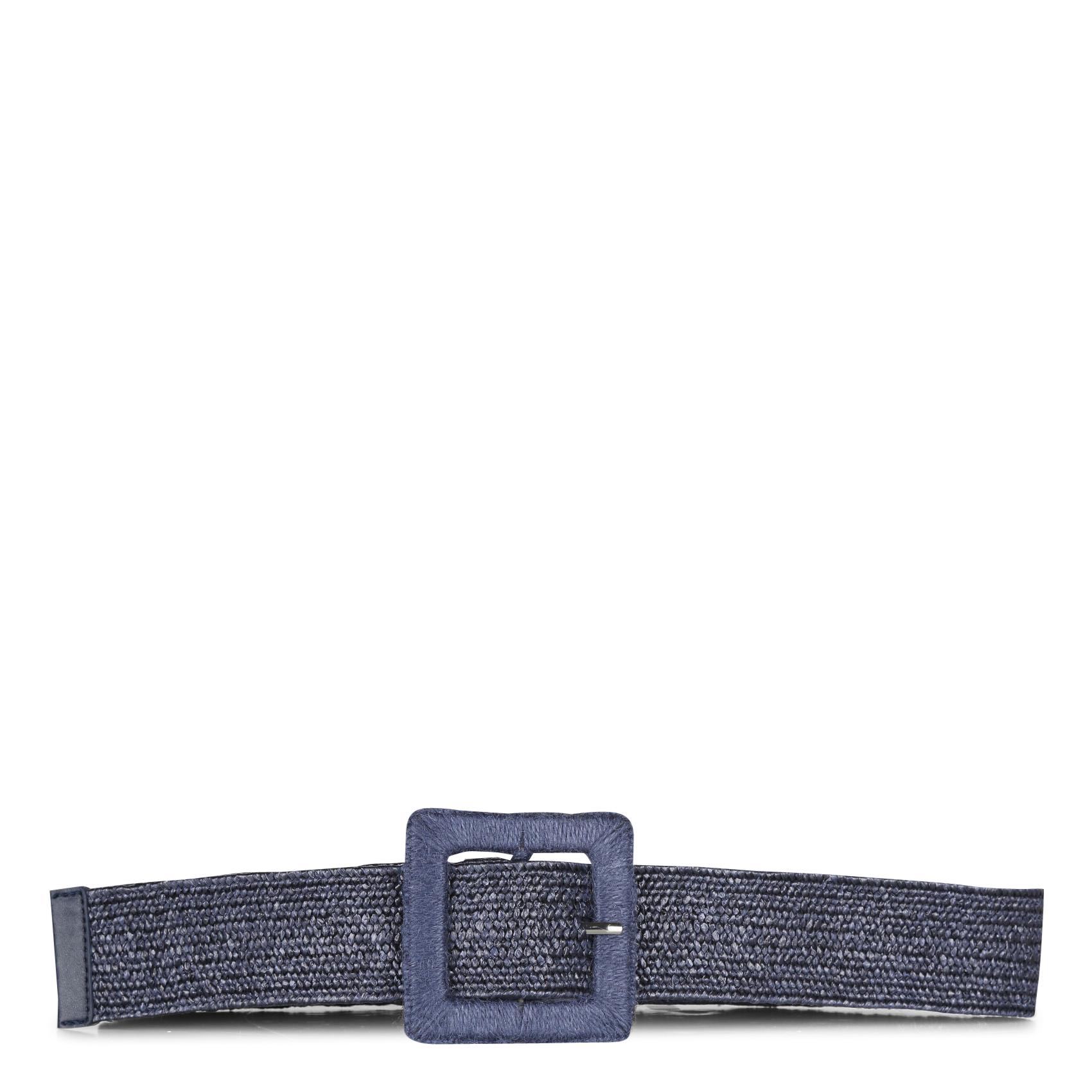 Ceinture tissée à boucle carrée| Bleu