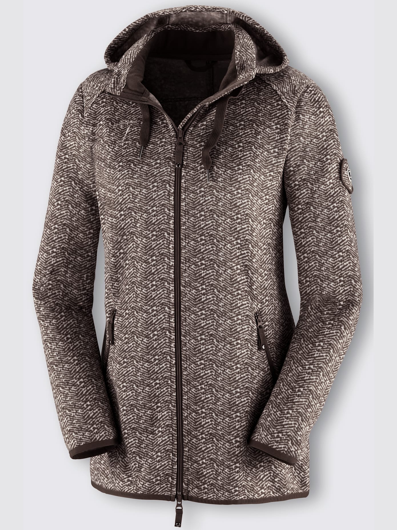 Veste polaire effet tricoté
