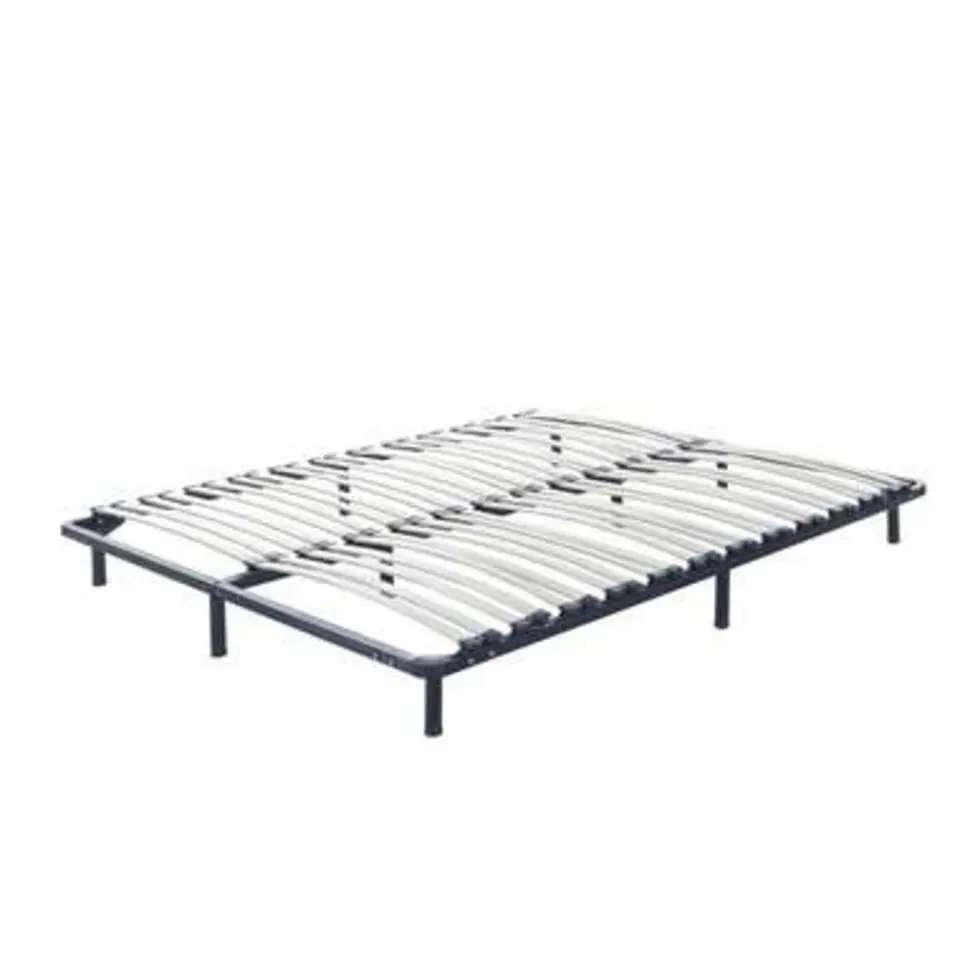 BASIC - Vrijstaande lattenbodem - Zwart - 160 x 200 cm - Staal