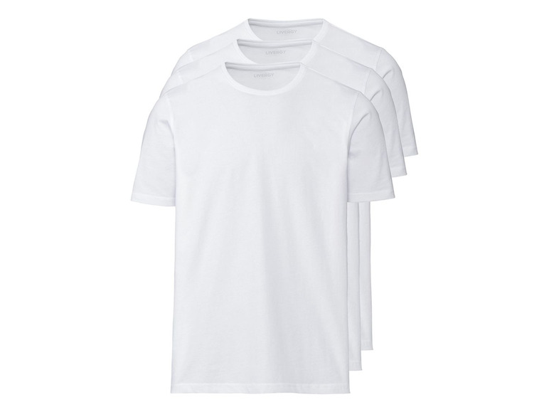 T-shirts voor heren, set van 3, puur katoen