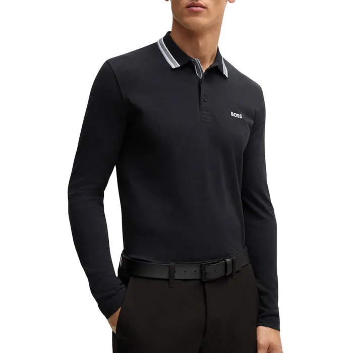 Boss Plisy Longsleeve Polo Heren