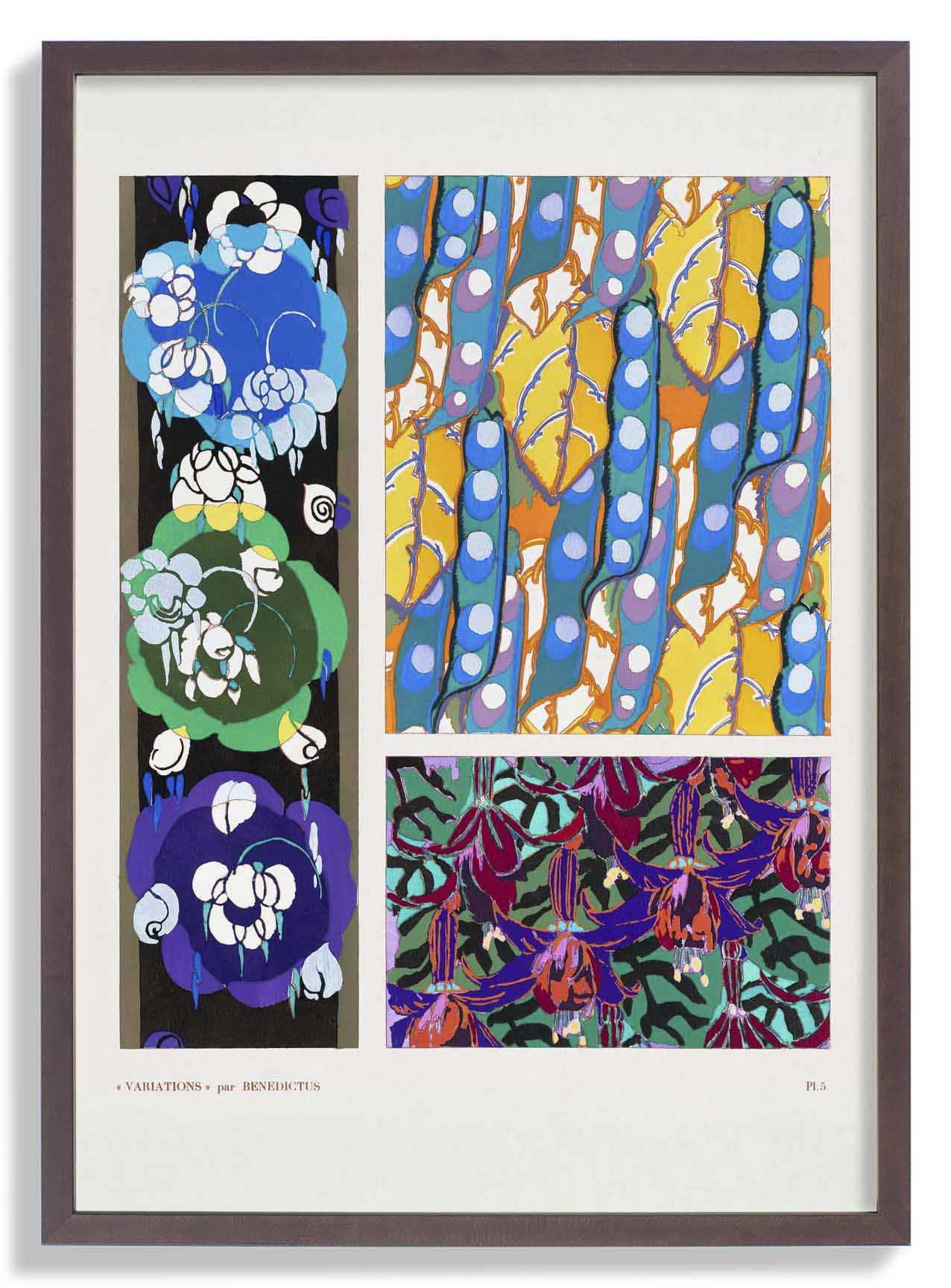 Bunte Vintage Art-Déco-Muster, Variation 5 von Édouard Bénédictus