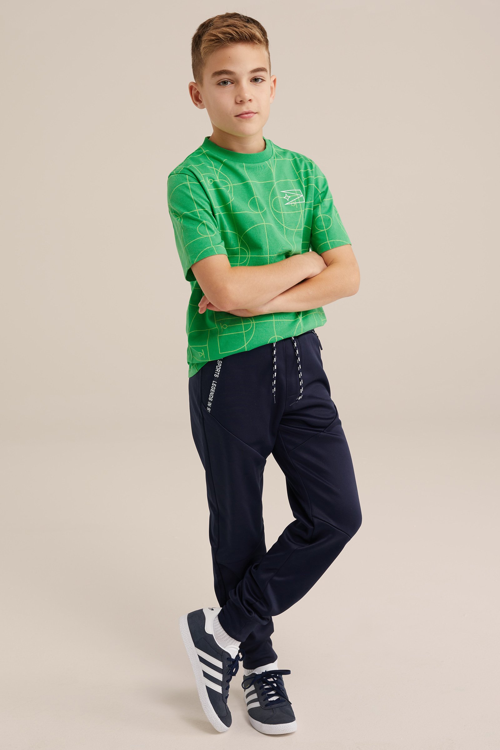 Jongens T-shirt met dessin WE Fashion Lichtgroen