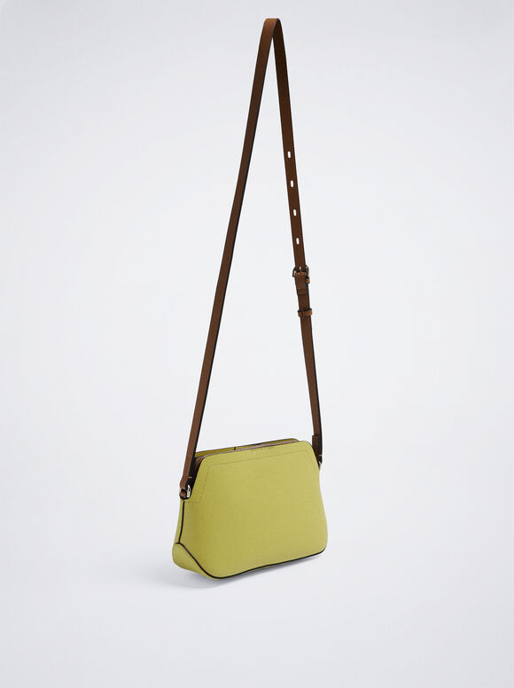 Bolsa de ombro com vários bolsos - Amarela