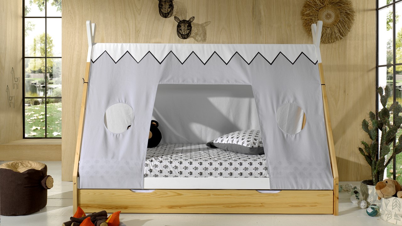 Textielset voor bed Tipi beige