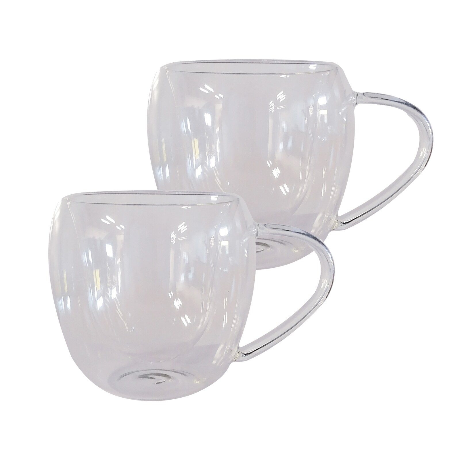 neuetischkultur Doppelwandglas mit Griff 2er Set Kaffee- und Teeglas