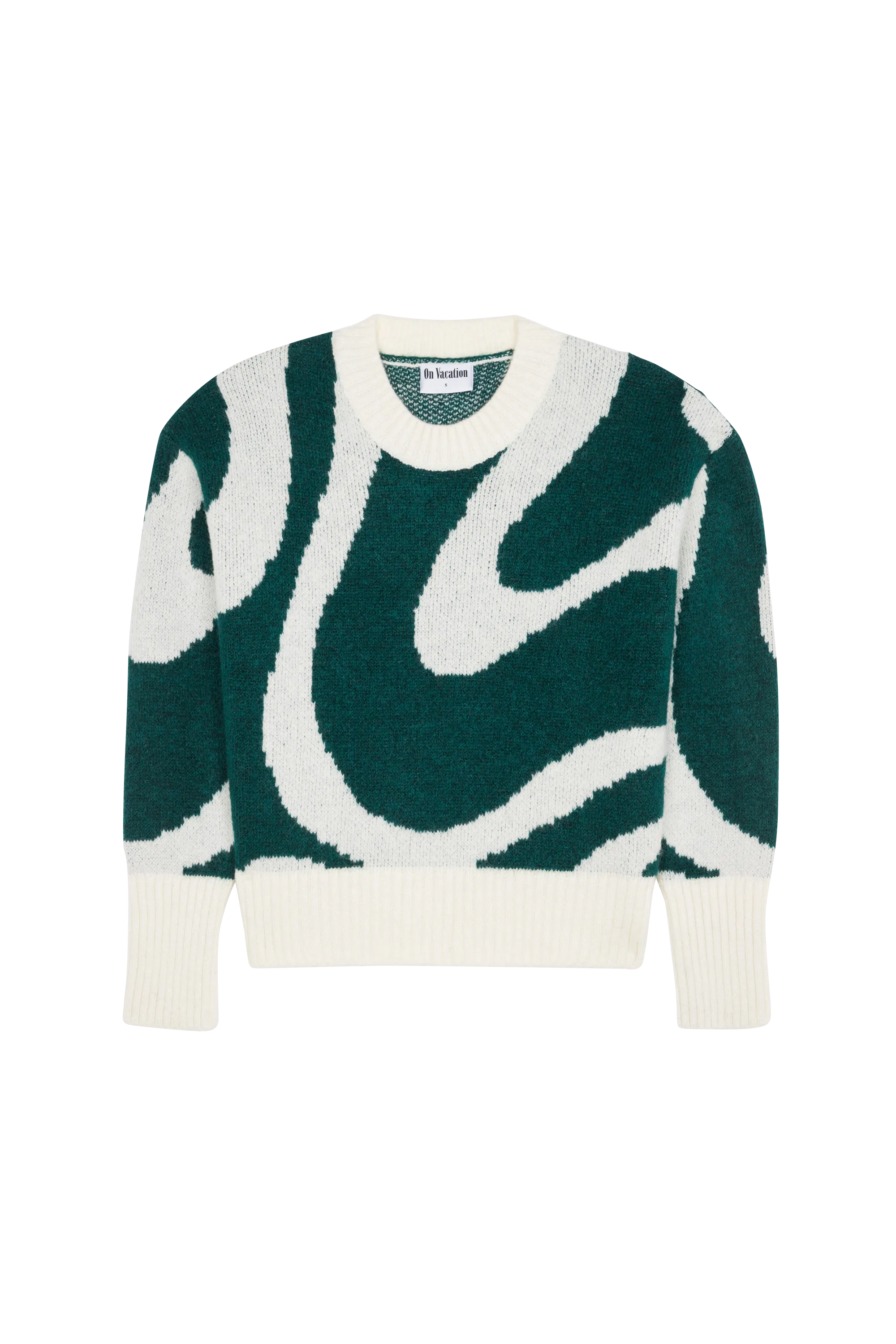 ON VACATION Pull Swirls Knit Sweater - Teal Vert