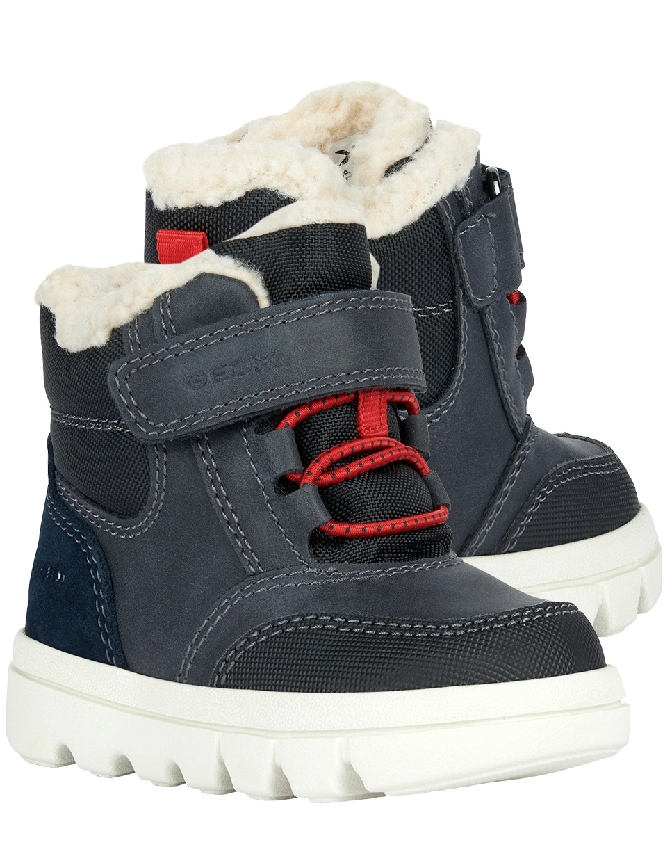 Winterboots WILLABOOM gefüttert in navy/red