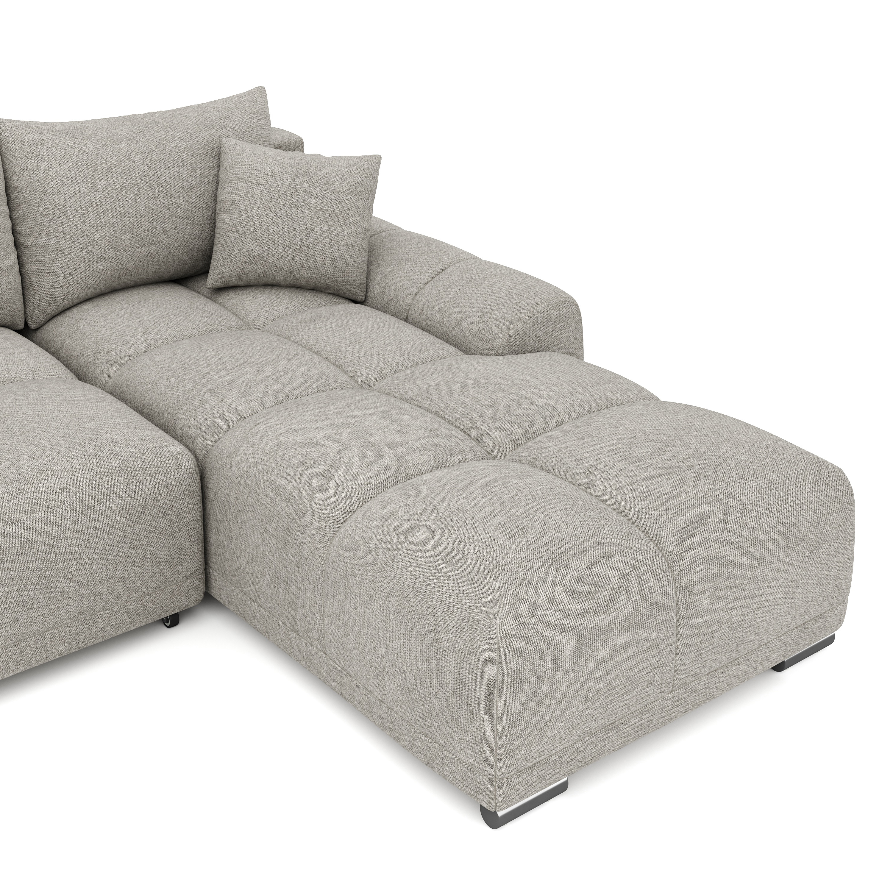 Ecksofa mit Schlaffunktion TRAVIS rechts grau