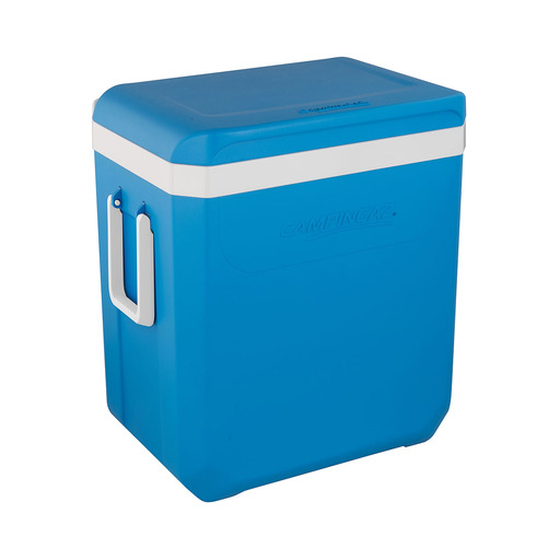 Caixa térmica rígida Icetime Plus de 38 litros, azul.