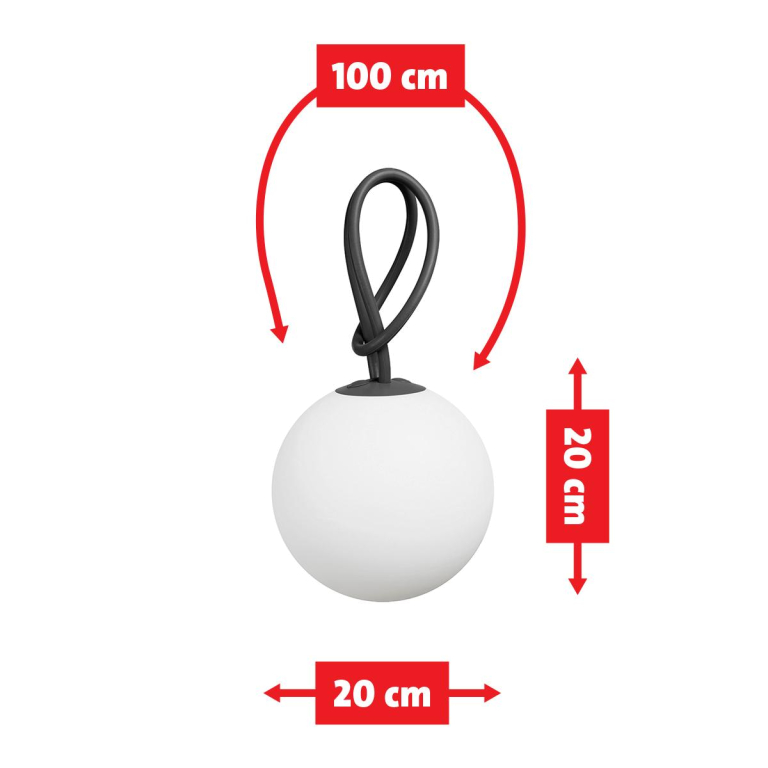 Fatboy Bolleke hanglamp LED oplaadbaar Ø20 Taupe