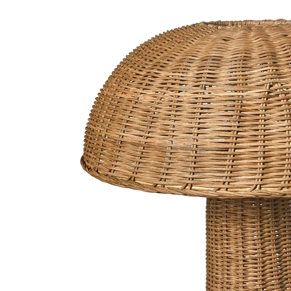 ALERO - Staande lamp - Bruin - Rotan
