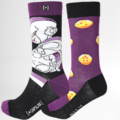 Paire De Chaussettes Dragon Ball Z Frieza Noir Violet