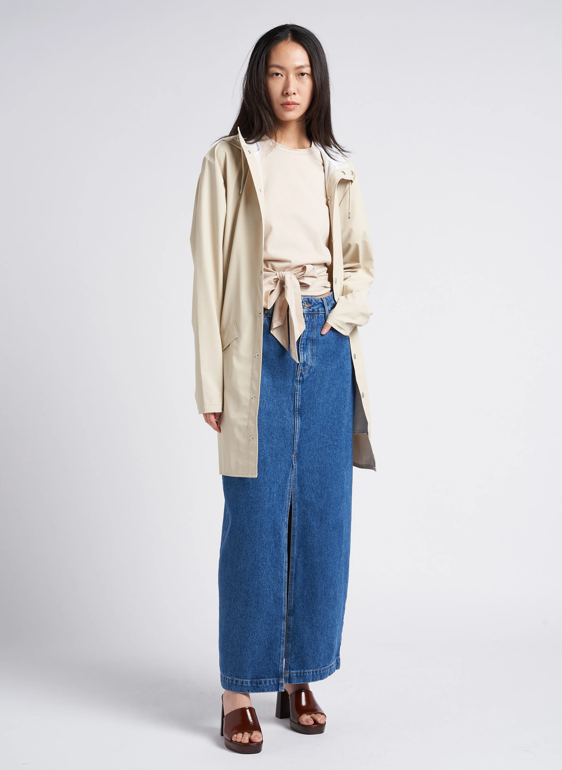 Coupe-vent imperméable à capuche | Beige