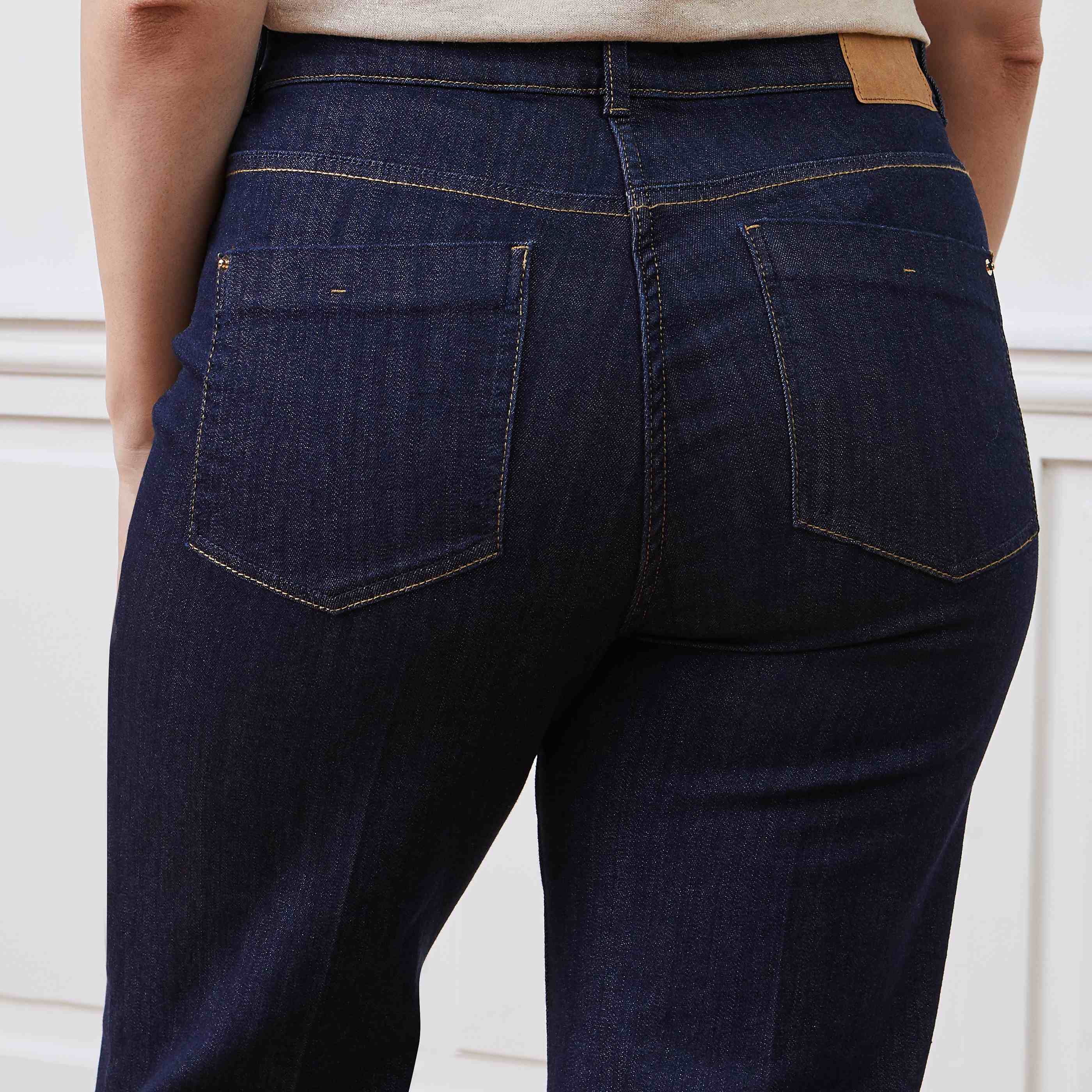 Jean large taille haute WOODSTOCK femme - BRUT