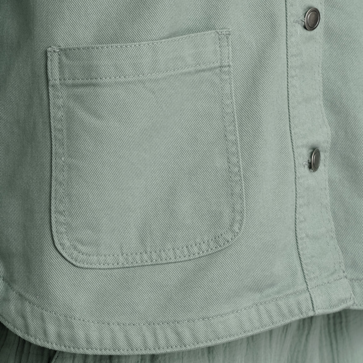 Gina Damen Jacke in Denim-Optik salbei