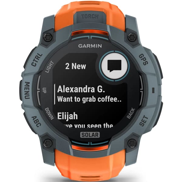 Montre cardio GPS GARMIN INSTINCT 3 50MM SOLAR TWILIG HT BEZEL W/ SOLSTICE BAND