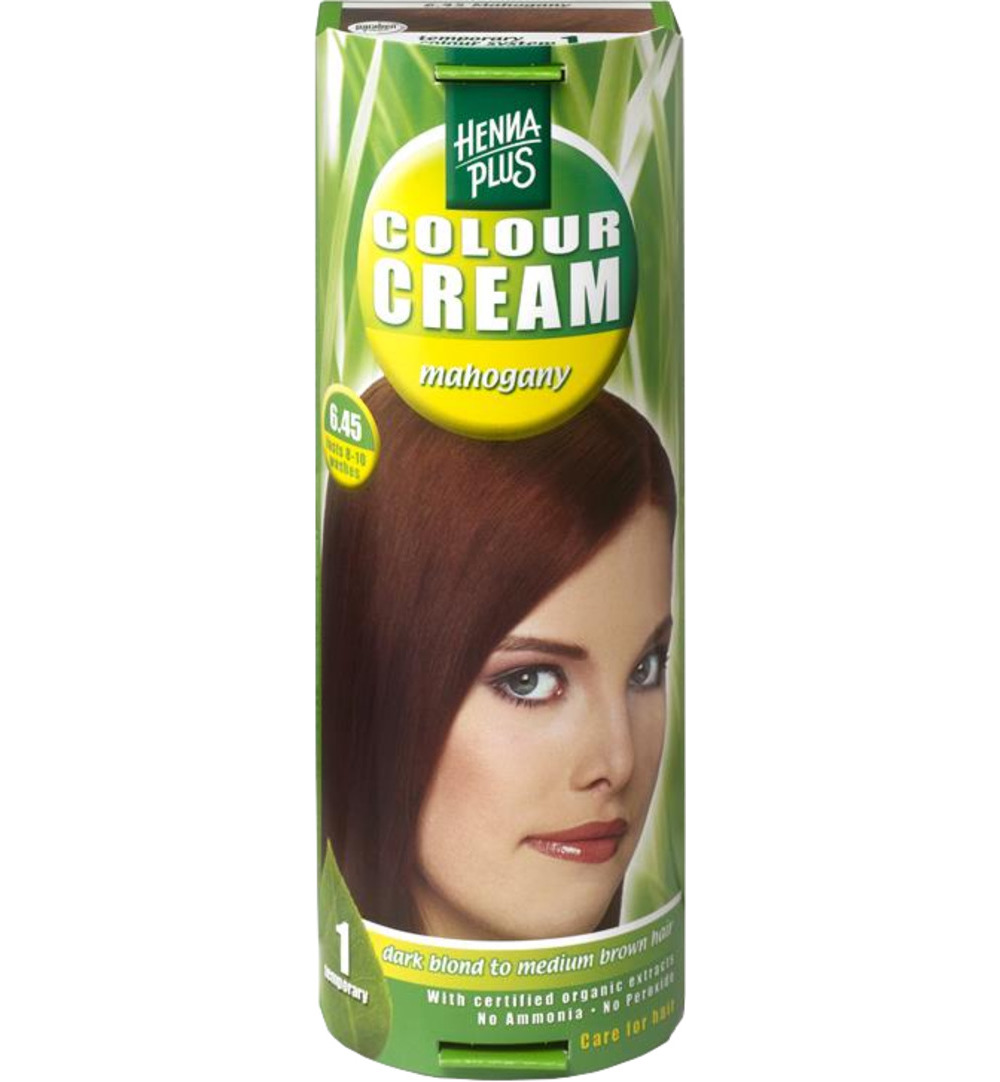 Hennaplus Colour cream 6.45 mahogany (60 ml)